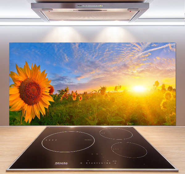 Crédence en verre avec motif Champ de tournesols