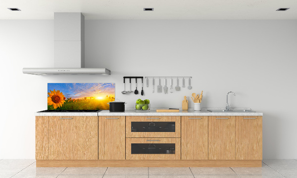 Crédence en verre avec motif Champ de tournesols