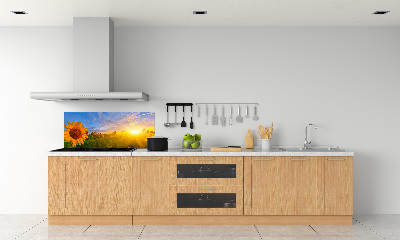 Crédence en verre avec motif Champ de tournesols