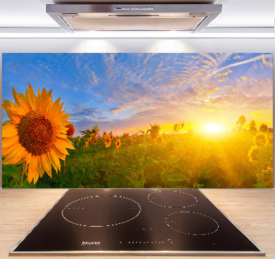 Crédence en verre avec motif Champ de tournesols