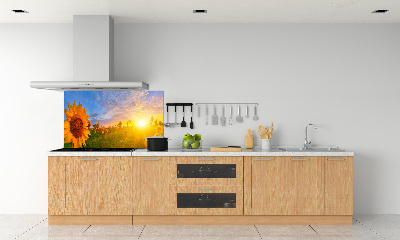 Crédence en verre avec motif Champ de tournesols