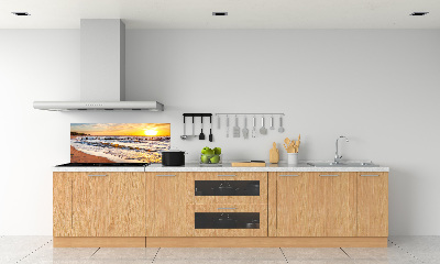 Crédence de cuisine en verre Plage du coucher de soleil
