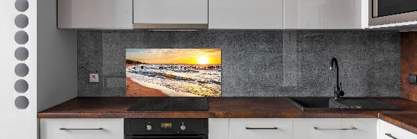 Crédence de cuisine en verre Plage du coucher de soleil