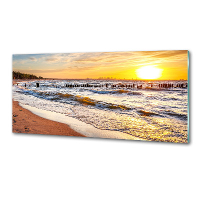 Crédence de cuisine en verre Plage du coucher de soleil