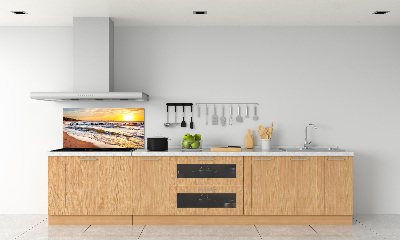 Crédence de cuisine en verre Plage du coucher de soleil