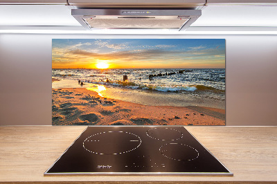 Crédence en verre avec motif Plage du coucher de soleil