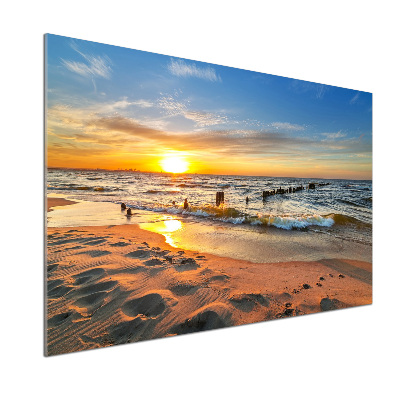 Crédence en verre avec motif Plage du coucher de soleil