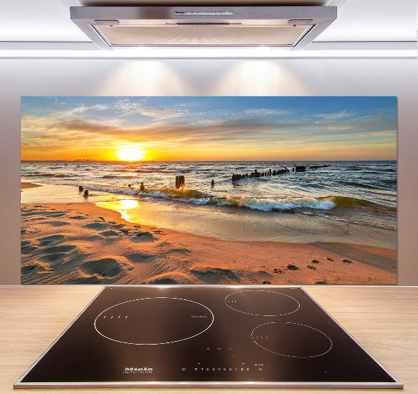 Crédence en verre avec motif Plage du coucher de soleil