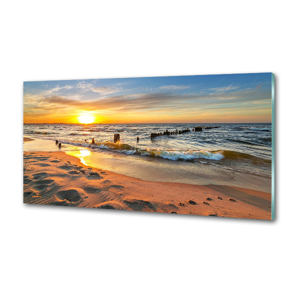 Crédence en verre avec motif Plage du coucher de soleil