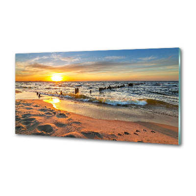 Crédence en verre avec motif Plage du coucher de soleil