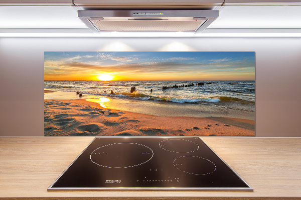 Crédence en verre avec motif Plage du coucher de soleil
