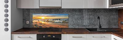 Crédence en verre avec motif Plage du coucher de soleil