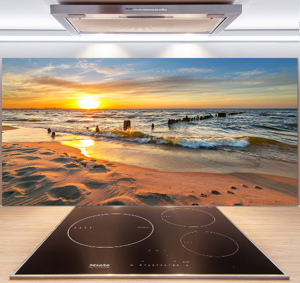 Crédence en verre avec motif Plage du coucher de soleil