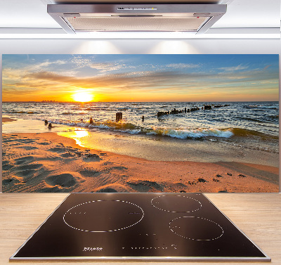 Crédence en verre avec motif Plage du coucher de soleil