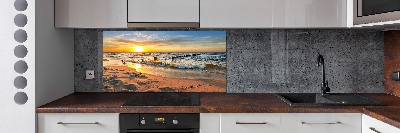 Crédence en verre avec motif Plage du coucher de soleil