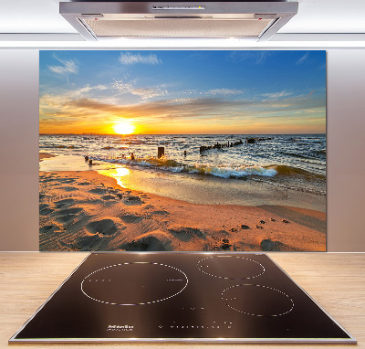 Crédence en verre avec motif Plage du coucher de soleil