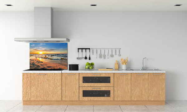 Crédence en verre avec motif Plage du coucher de soleil