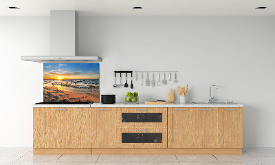 Crédence en verre avec motif Plage du coucher de soleil