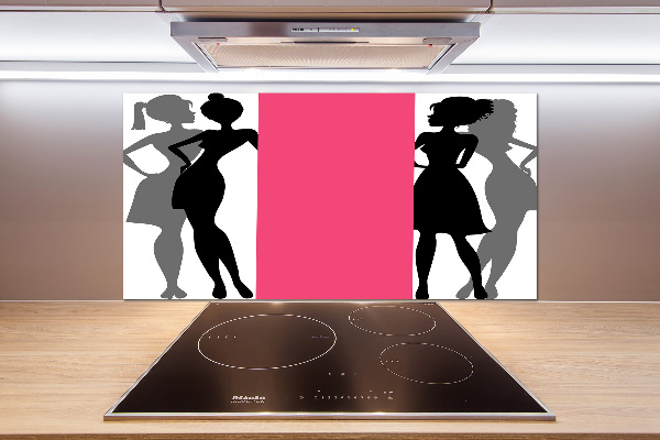 Verre pour crédence Silhouettes féminines