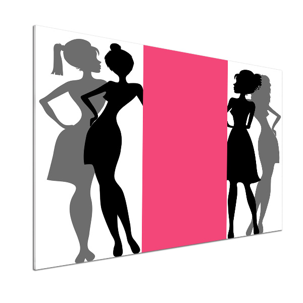 Verre pour crédence Silhouettes féminines