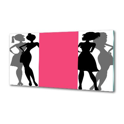 Verre pour crédence Silhouettes féminines