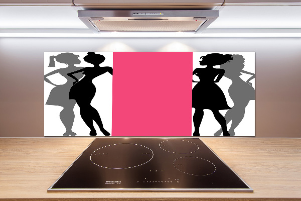 Verre pour crédence Silhouettes féminines