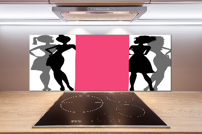 Verre pour crédence Silhouettes féminines