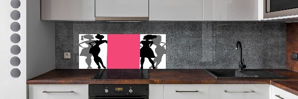 Verre pour crédence Silhouettes féminines