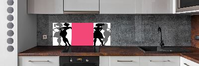Verre pour crédence Silhouettes féminines