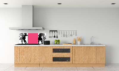 Verre pour crédence Silhouettes féminines