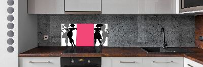 Verre pour crédence Silhouettes féminines