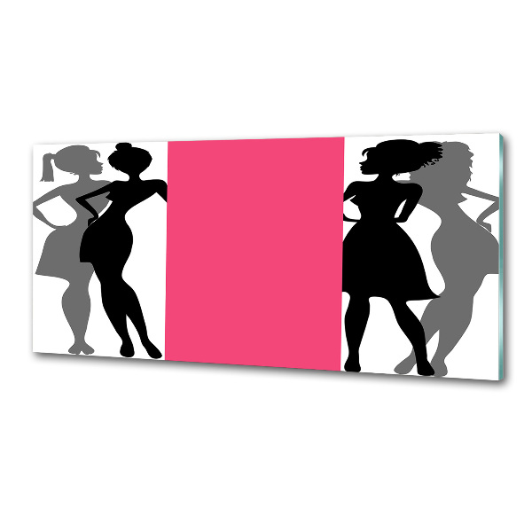 Verre pour crédence Silhouettes féminines