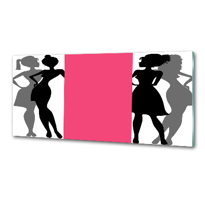 Verre pour crédence Silhouettes féminines