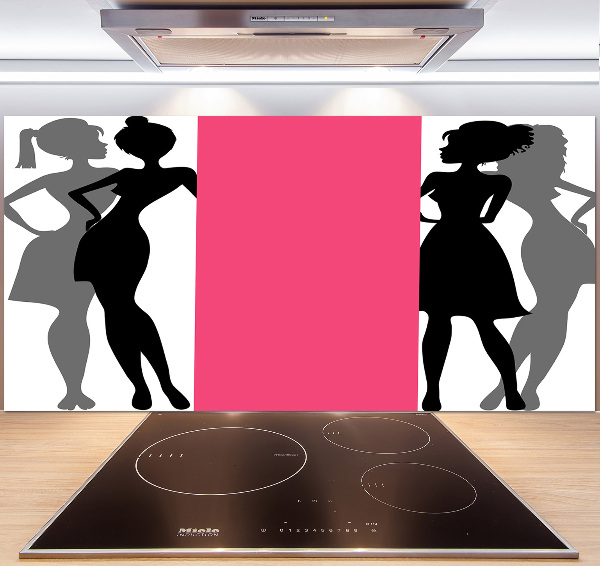 Verre pour crédence Silhouettes féminines