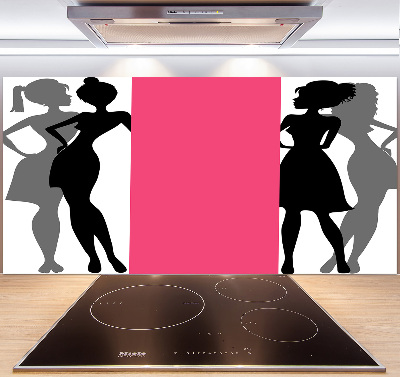 Verre pour crédence Silhouettes féminines
