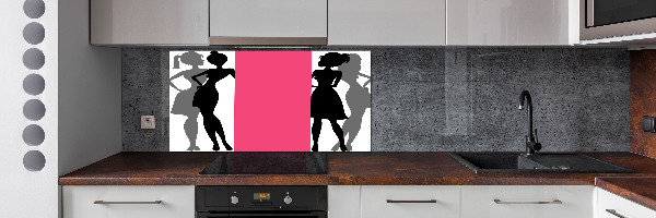 Verre pour crédence Silhouettes féminines