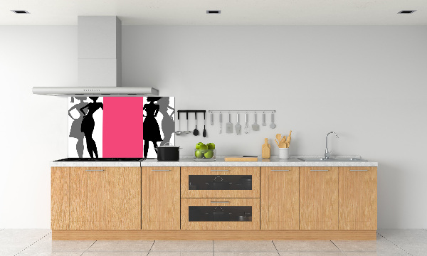 Verre pour crédence Silhouettes féminines