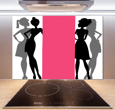 Verre pour crédence Silhouettes féminines