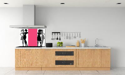Verre pour crédence Silhouettes féminines