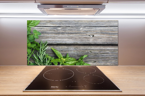 Panneau pour cuisine Fond en bois d'herbes