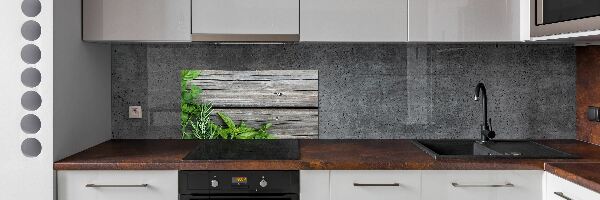 Panneau pour cuisine Fond en bois d'herbes