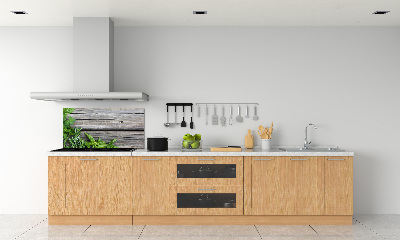 Panneau pour cuisine Fond en bois d'herbes