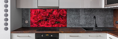 Panneau pour cuisine Roses rouges