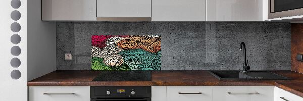 Panneau crédence cuisine Plumes abstraites