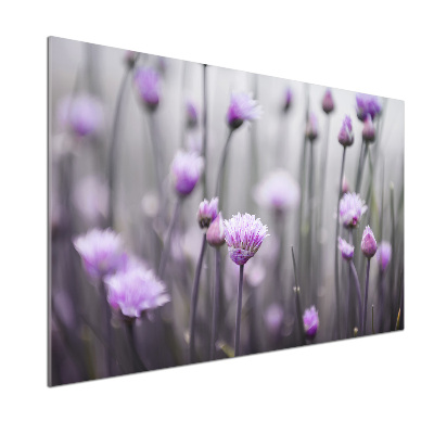 Crédence en verre avec motif Fleurs de ciboulette