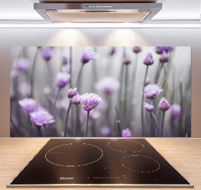 Crédence en verre avec motif Fleurs de ciboulette