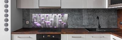 Crédence en verre avec motif Fleurs de ciboulette