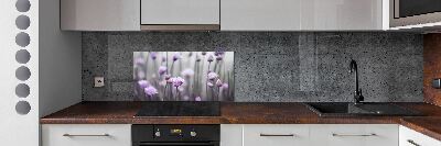Crédence en verre avec motif Fleurs de ciboulette