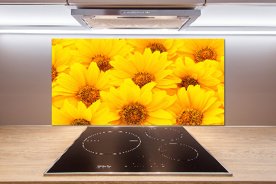 Crédence cuisine en verre Tournesol