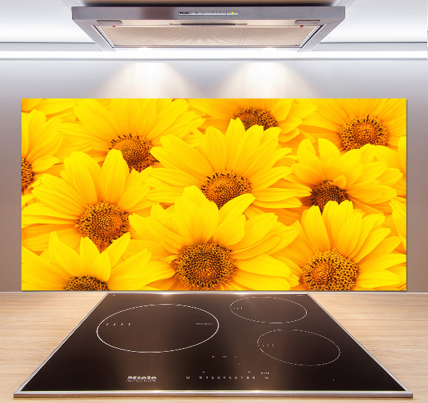 Crédence cuisine en verre Tournesol